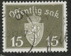 Norway Scott o36 used Unwmk official 1939-47 