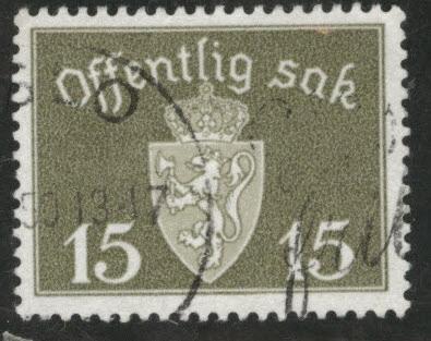 Norway Scott o36 used Unwmk official 1939-47 