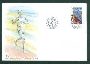 Aland. FDC Cachet Sport 1999. Finnish Cross-Country Championship. 3.50 Mk