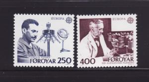 Faroe Islands 95-96 Set MHR Europa, Nobel Prize Winners (B)