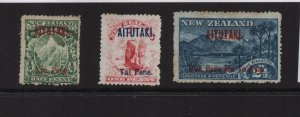 Aitutaki 1903 SG1-3 mounted mint - poor gum