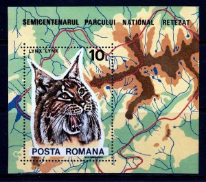 Romania 1985 Lynx lynx Mint MNH Miniature Sheet SC 3307