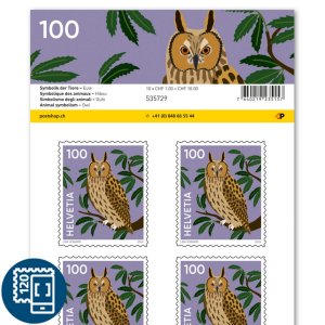 Switzerland Stamps 2024 MNH**- Postage stamp Owl, sheet of 10 stamps