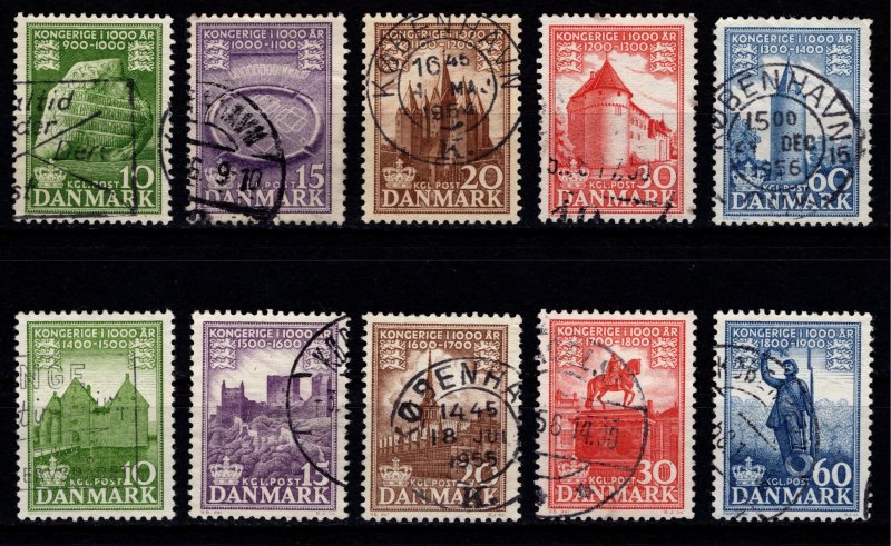 Denmark 1953-56 1,000 Years of Danish Kingdom, Both Sets [Used]