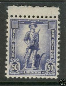 Scott WS9, Mint NH 50c War Savings Issue