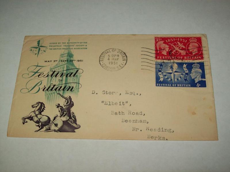 1951 Festival of Britain First Day Cover $18.00