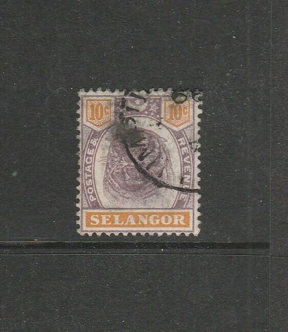 Malaya Selangor 1895/9 Tiger 10c used SG 57