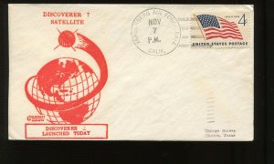 NOV 7 1959 DISCOVERER VII GOLDCRAFT LAUNCH COVER (LV 1005)