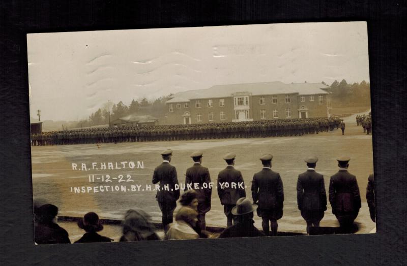 1923 England Postcard Cover Royal Air Force RAF Halton Camp Inspection Duke York