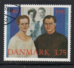 Denmark Sc 964 1992 25th Anniversary Royal Couple used