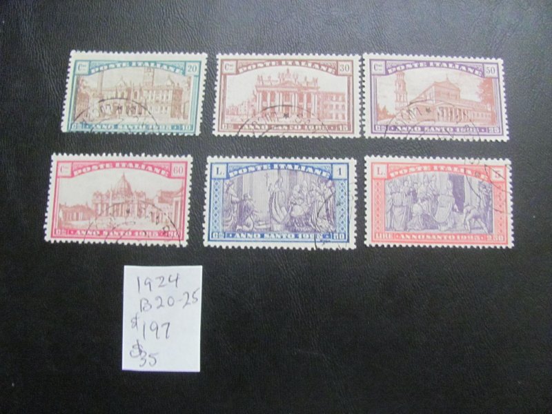 ITALY 1924 USED  SC B25-30 SET VF $197 (152)