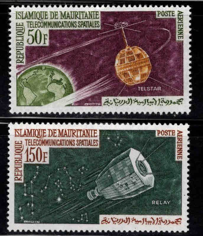 Mauritania Scott C23-C24 MH* Satellite Aimail set