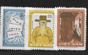 North Viet Nam Sc 1093-5 NH issue of 1980 - - FAMOUS WRITER