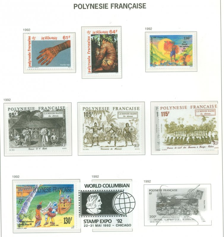 French Polynesia #591-598 Mint (NH) Single (Complete Set)