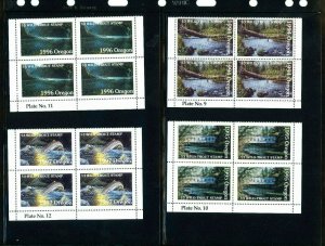 OREGON WILD TROUT PLATE BLOCK SET (13) 1986-1998 One Lot Only