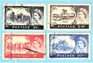 GREAT BRITAIN SC #309-12   USED  1955