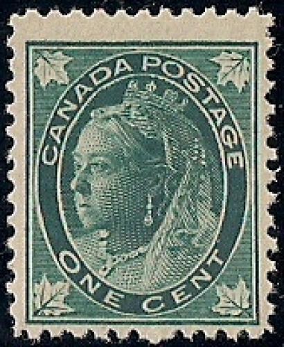 Canada #67 1 cent 1897 Queen Victoria Stamp Mint NH OG F