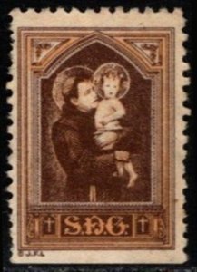 Vintage US Poster Stamp St. Anthony's Protection In Regard To Mail