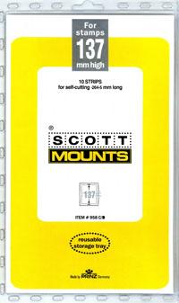 Scott Mounts Clear 137mm STRIP 265mm, (1 lot Pgk.10)(00958C)