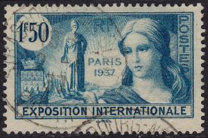 France - 1937 - Scott #324 - used - Paris Exposition