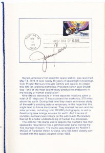 Signed Astronaut Jerry Carr 1st Day Ceremony Program #1529 Skylab 1974