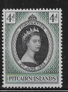 Pitcairn Islands 19 Queen Elizabeth Coronation single MNH