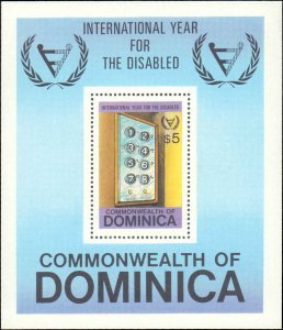 Dominica #734-738, Complete Set(5), 1981, Never Hinged
