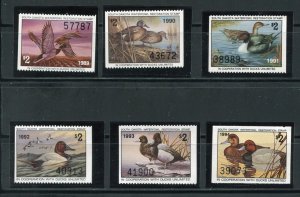 South Dakota 9-14 Waterfowl State Duck Hunting Stamps MNH