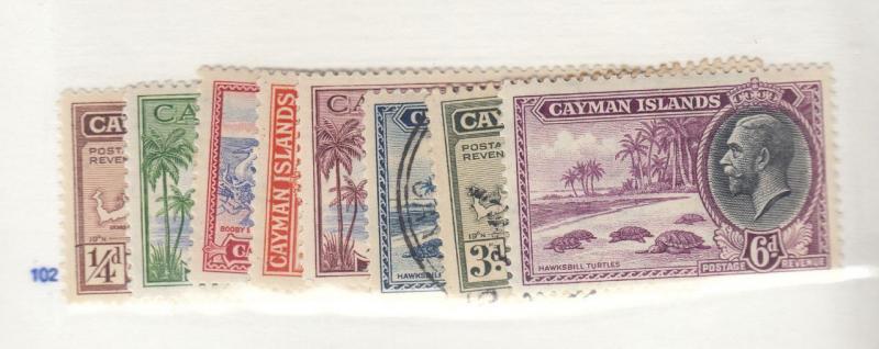 CAYMAN ISLANDS # 85-92 VF-MINT AND USED KGV ISSUES CAT VALUE $30+