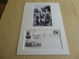 Henry Ford photograph and 1968 USA FDC mount matte size A4
