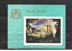 SEALAND ENGLAND SHIP YARD SOUVENIR SHEET MNH XF AIR MAIL $1 STAMP