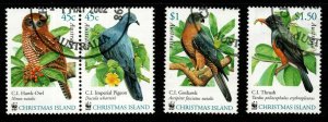 CHRISTMAS ISLAND SG507/10 2002 ENDANGERED SPECIES BIRDS FINE USED