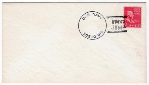 Prexie 2c from Navy No. 10510 Iwo Jima, no date in cancel, ca 1946-47