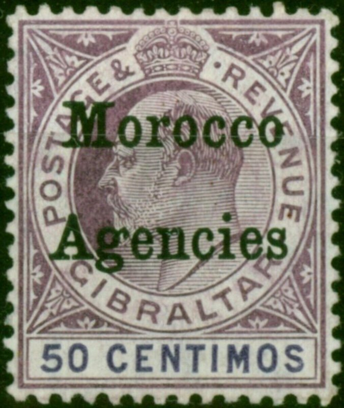 Morocco Agencies 1905 50c Purple & Violet SG28 Fine MM