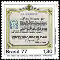 BRAZIL 1977 - Scott# 1519 Law School Set of 1 NH