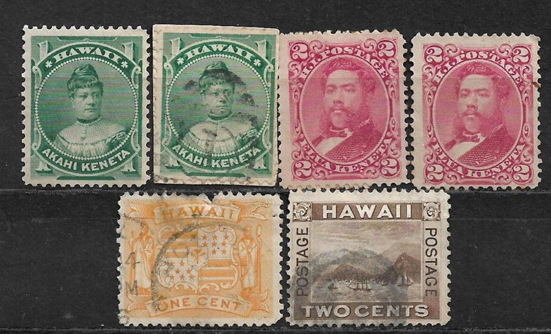 COLLECTION LOT OF 6 HAWAII 1883+ STAMPS CLEARANCE