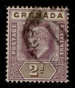 GRENADA EDVII SG59, 2d dull purple and brown, FINE USED. Cat £10.
