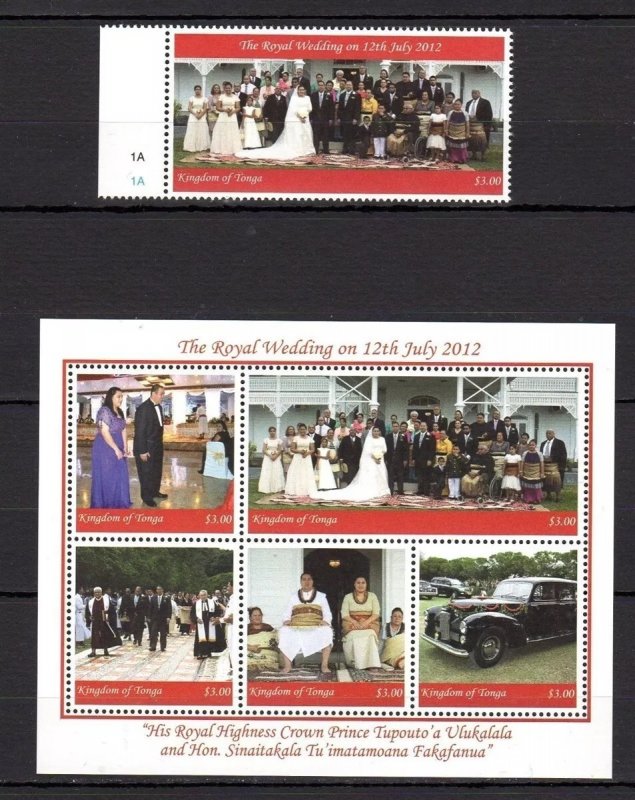 Australia Tonga 2012 ROYAL WEDDING Stamp and SHEET (NEVER HINGED) cv$22.00