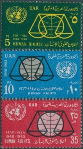 Egypt 1963 SG765-767 Human Rights set MNH