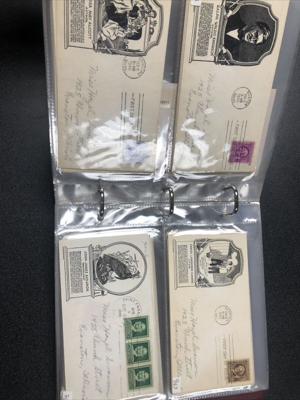 US FDC 1935-1943 Stamp Sc#772-914 First Day Cover In Album , Lot Of 120 Covers