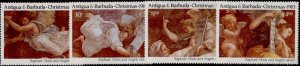 Antigua 731-4 MNH Christmas, Raphael Paintings