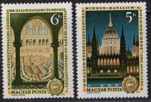 Thematic stamps HUNGARY 1972 CONSTITUTION DAY 2704/5 mint
