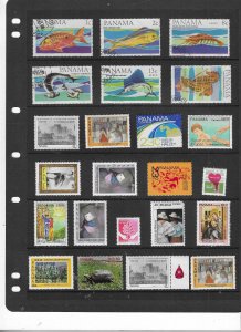 PANAMA COLLECTION ON STOCK SHEET MINT/USED