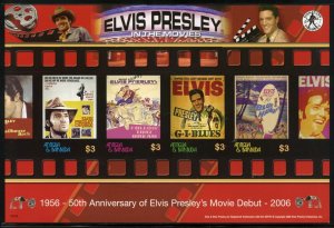 ANTIGUA ELVIS PRESLEY IN THE MOVIES SCOTT #2888 IMPERF SHEET MINT NH