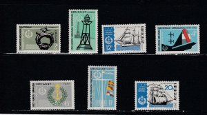 Uruguay # 750-752, C340-343, National Navy, Sesquicentennial Hinged, 1/3 Cat.