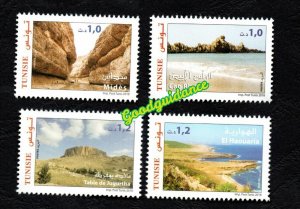 2018- Tunisia- Touristic and archaeological sites in Tunisia- Complete set 4v. 