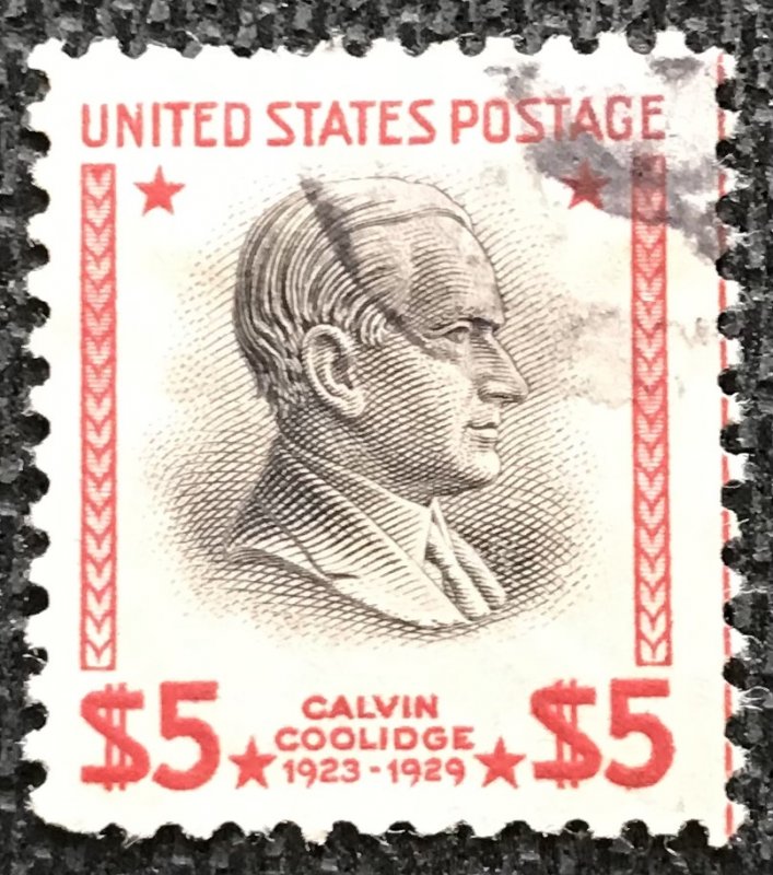 US #834 Used Single Prexie Calvin Coolidge SCV $3.00