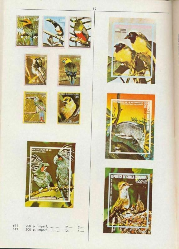 Ecuatorial Guinea 1968/75 Colour  Catalogue Incl. Sheets & Gold (62 Sides) K343