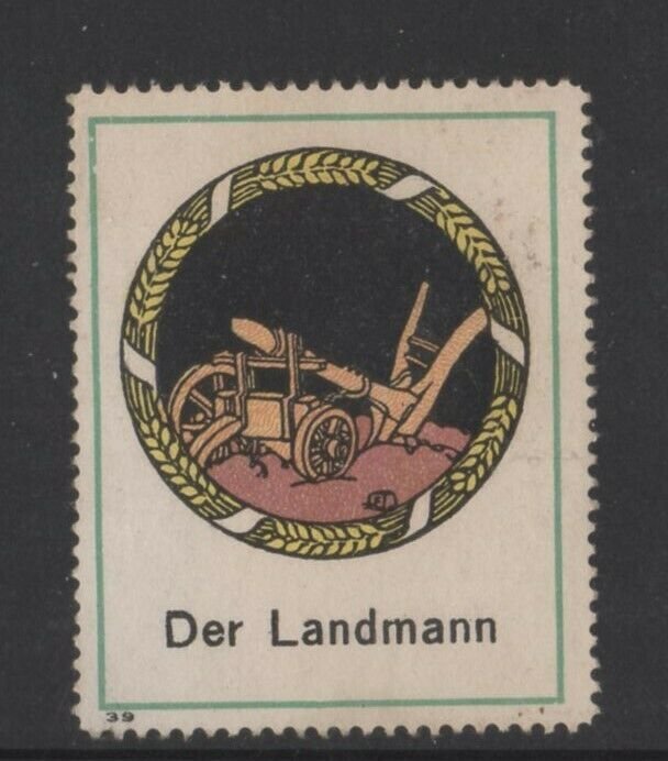 Germany- The Farmer Der Landman #39 of set of 100 Trade Emblem Cinderella Stamps
