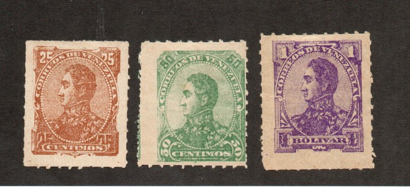 Venezuela - Sc# 93 - 95 MH ( h & p rems)           /           Lot 0723056